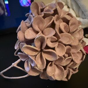 Custom made leather hydrangea fascinators